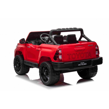 Toyota Hilux na akumulator dla dzieci Czerwony Pickup + Napęd 4x4 + Pilot